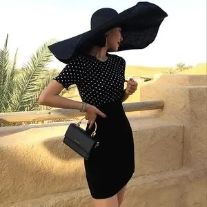 Classy Classic Big Wide Brim Floppy Hat Sophisticated Church Derby Socia… M22019 ( Black/ivory ) Kentucky Derby Hat Church Hat Wedding  main image 4